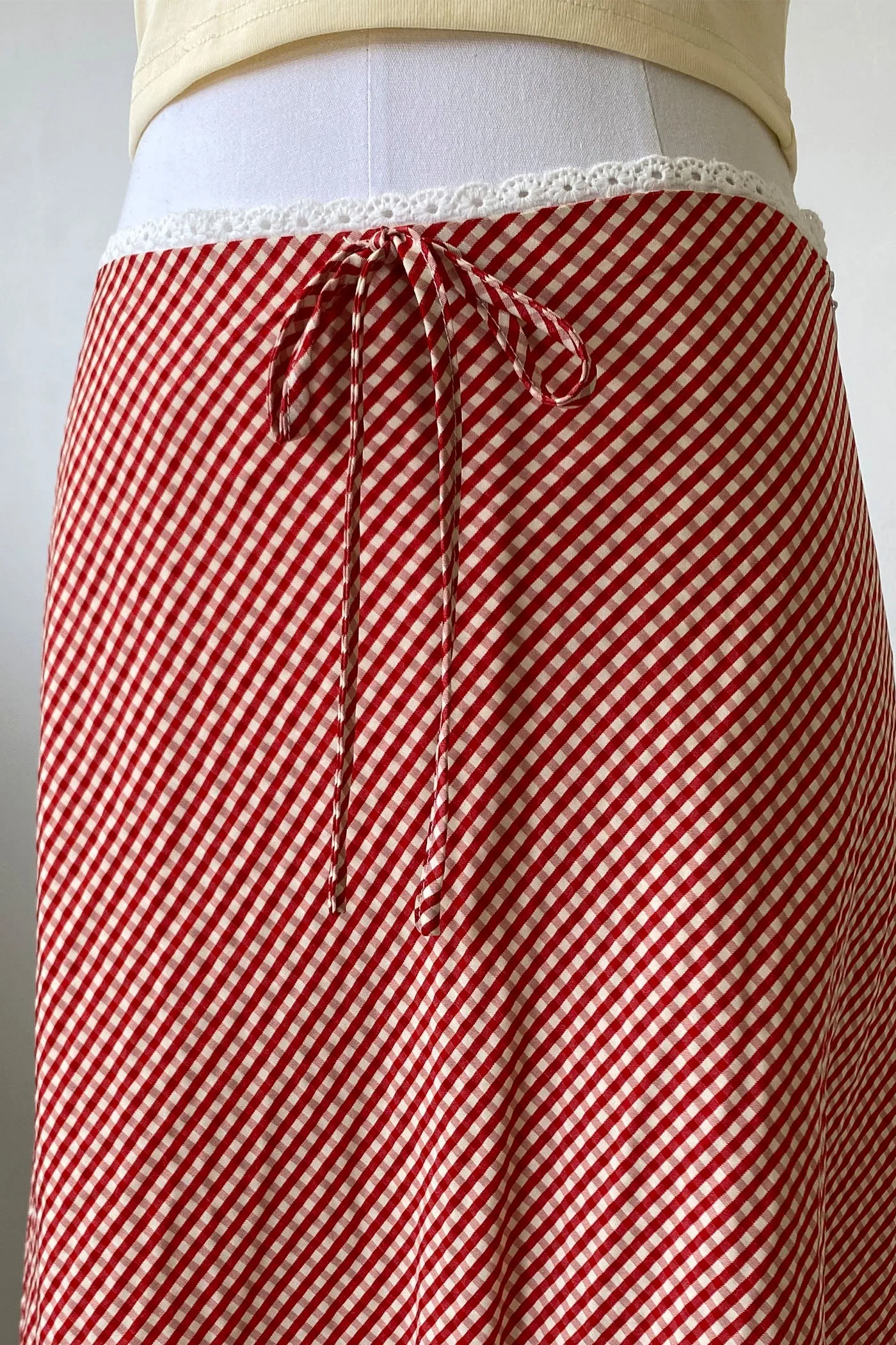 Gingham Midi Skirt