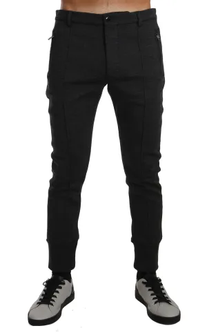 Gray Wool Tight Skin Trousers