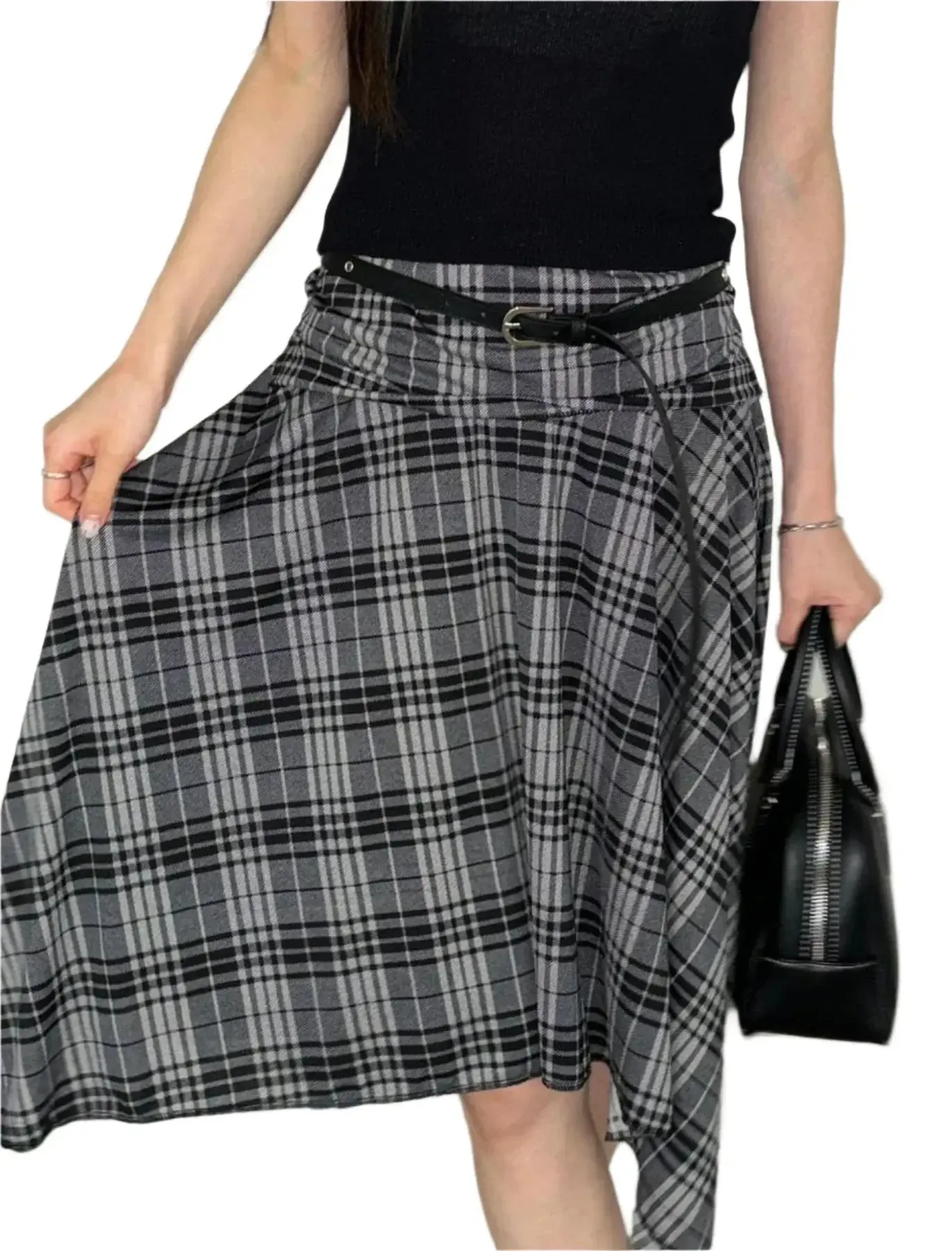 Grey Midi Skirt