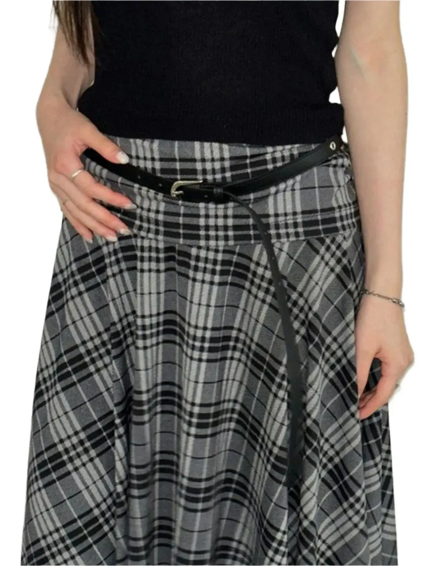 Grey Midi Skirt