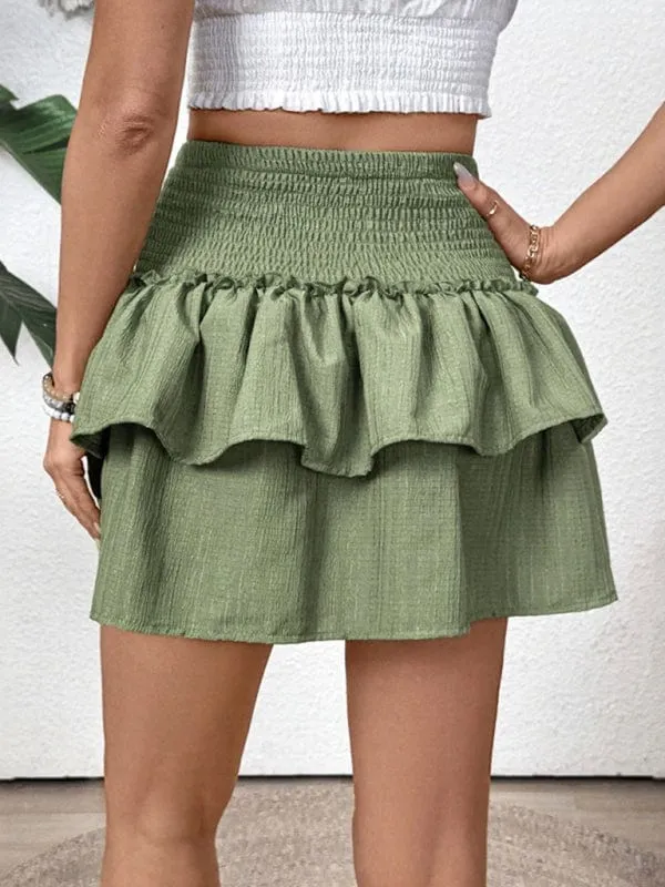GYPSY GIRL - Pleated Layered Skirt