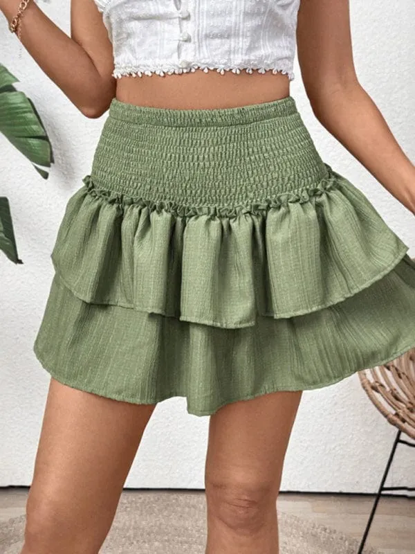 GYPSY GIRL - Pleated Layered Skirt