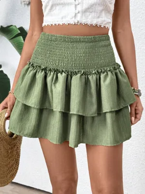 GYPSY GIRL - Pleated Layered Skirt