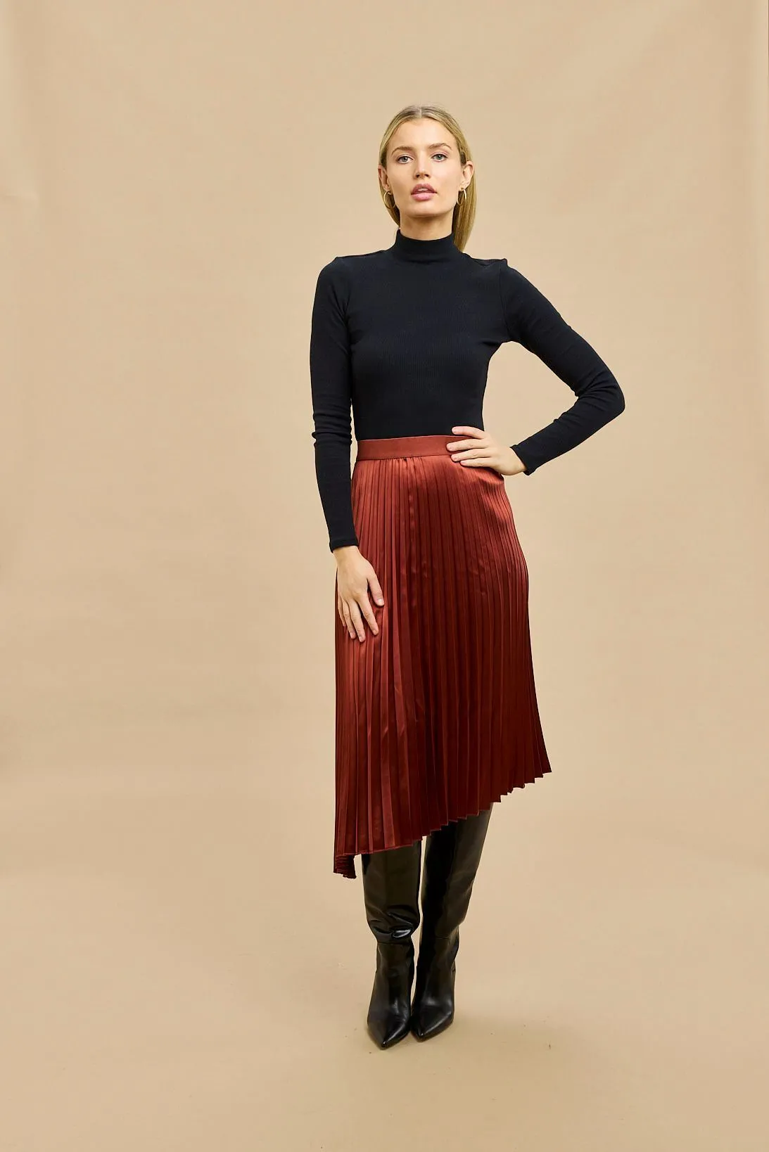 GYSETTE Leona Pleated Skirt - Peacan