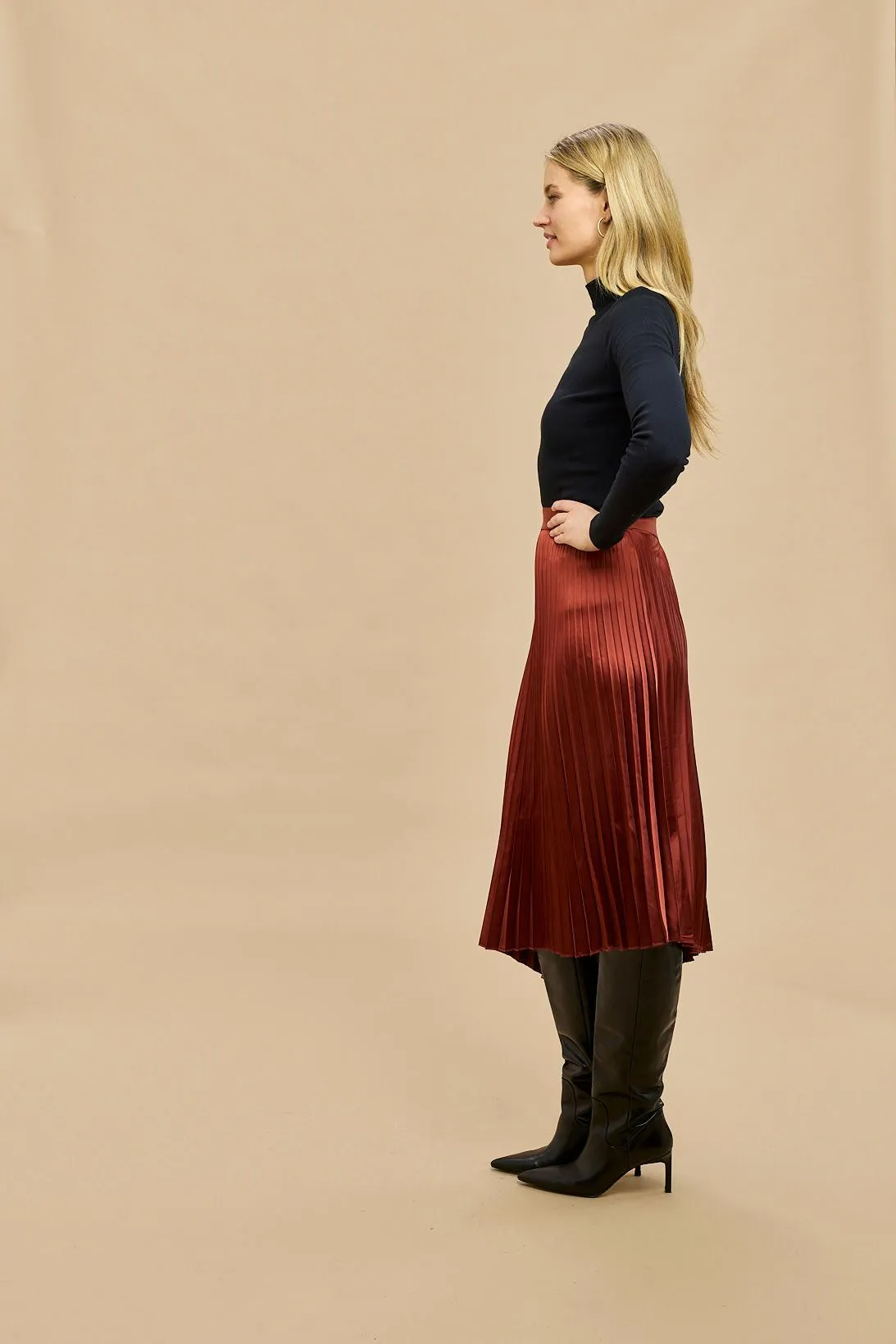 GYSETTE Leona Pleated Skirt - Peacan