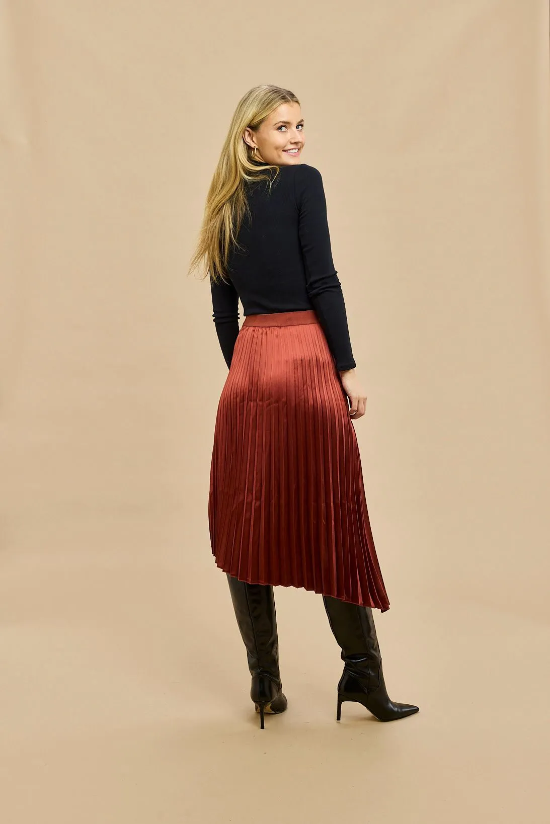 GYSETTE Leona Pleated Skirt - Peacan
