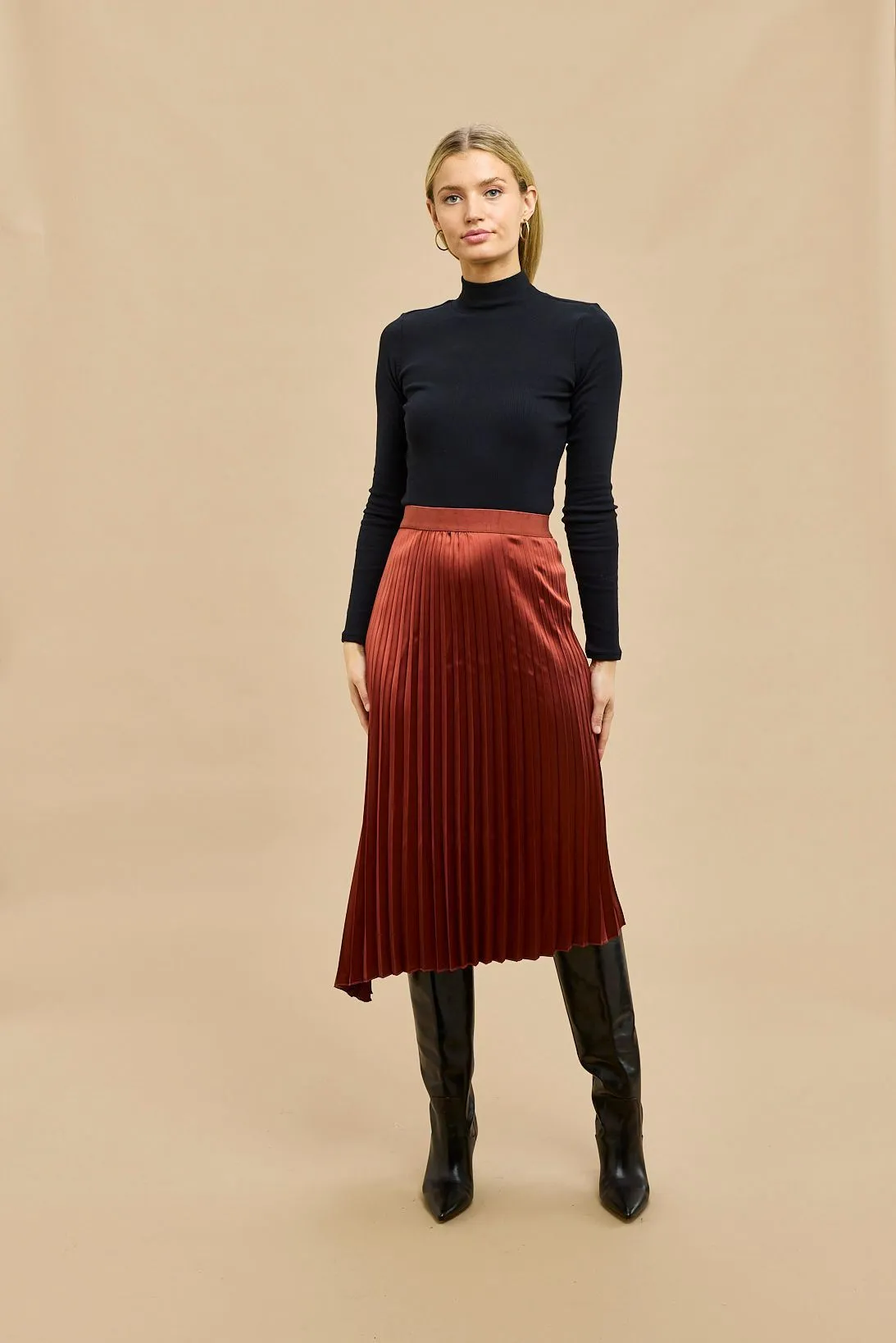 GYSETTE Leona Pleated Skirt - Peacan