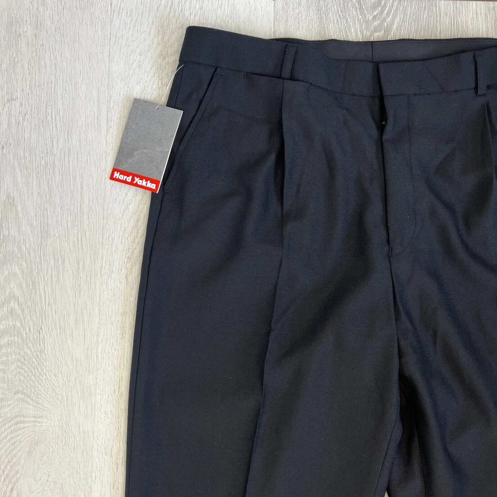Hard Yakka Mens Black Wool Blend Dress Pants Size 90R (New)