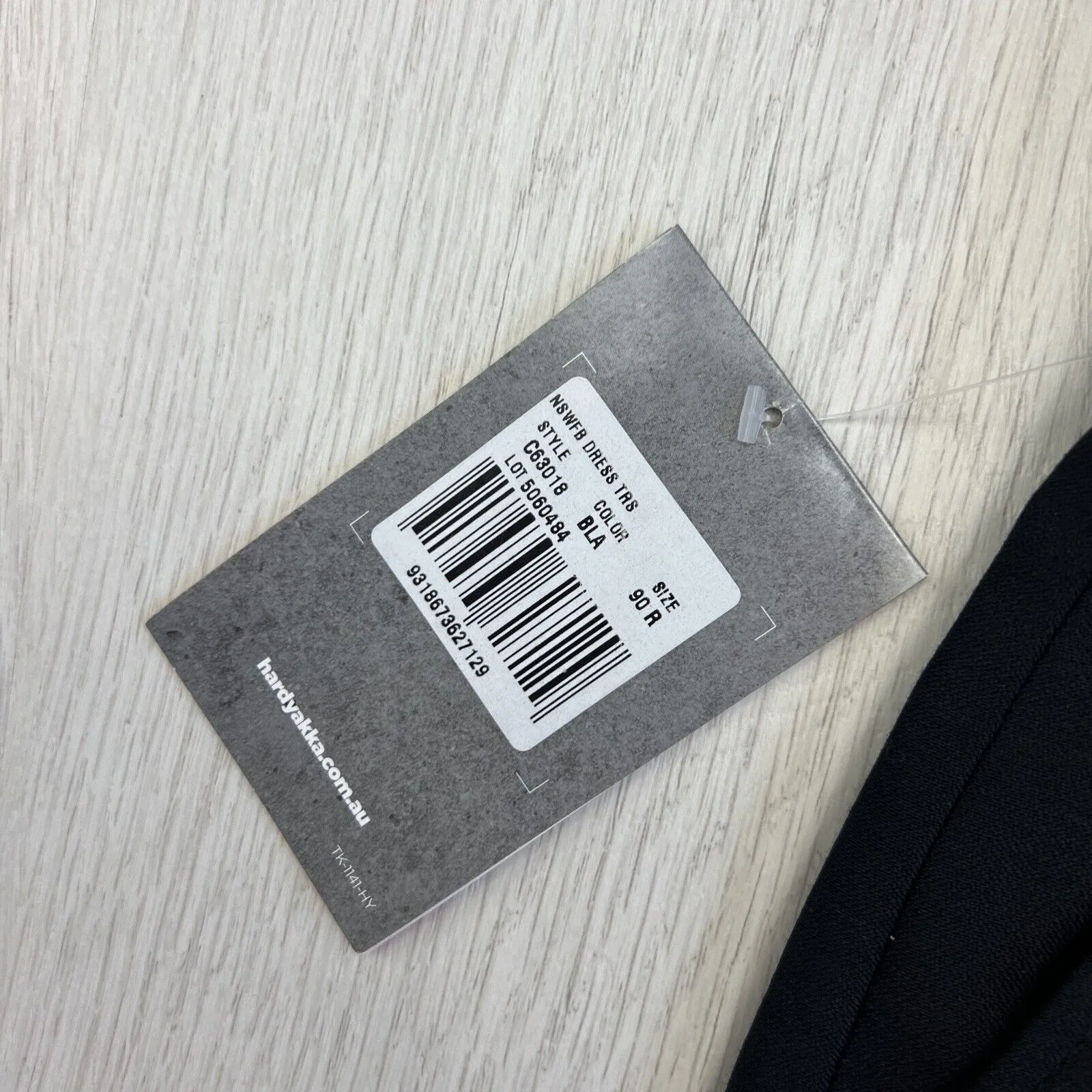 Hard Yakka Mens Black Wool Blend Dress Pants Size 90R (New)