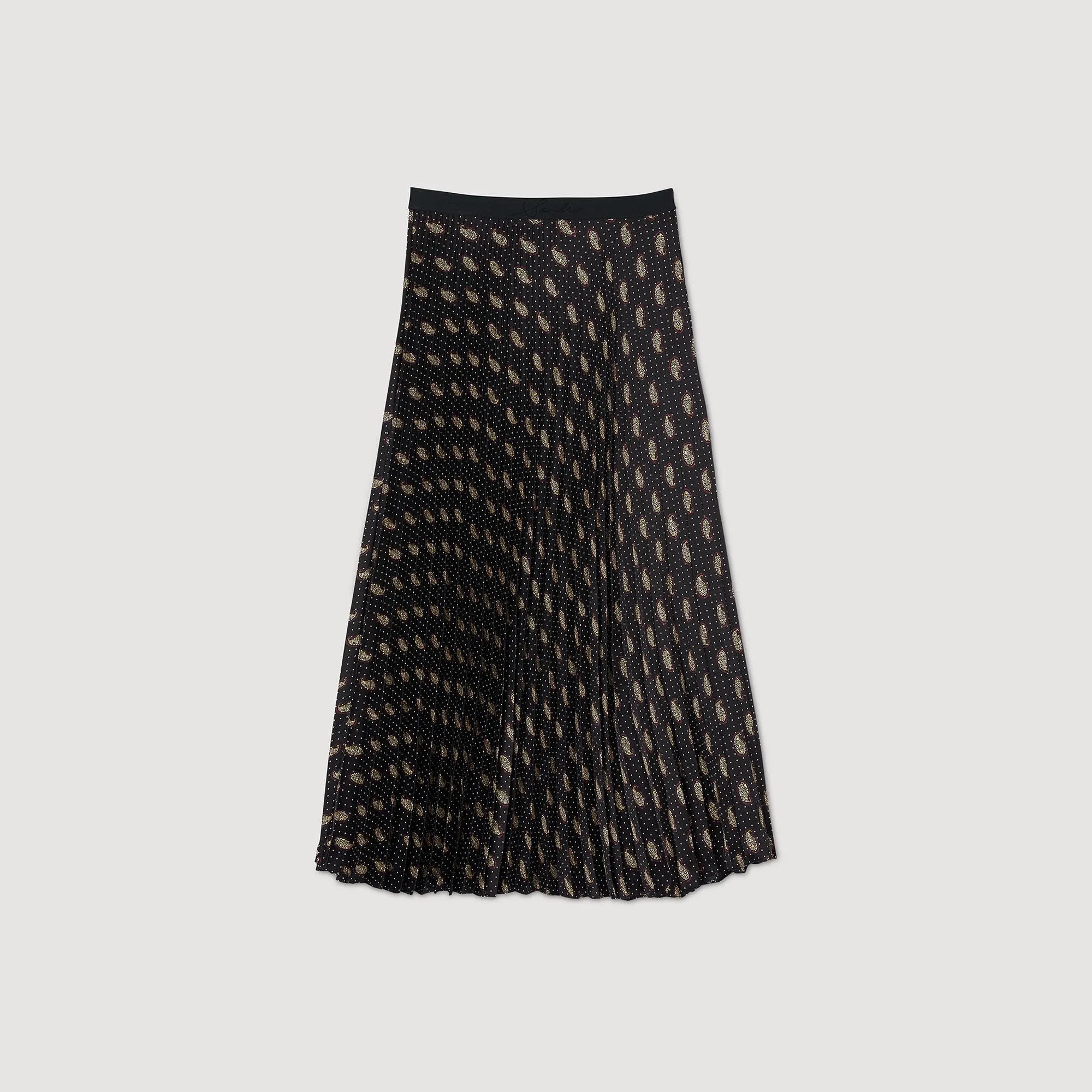 Helena Long Paisley Skirt Mustard / Burgundy