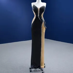 High-end Black Beading Sequins Evening Dress Formal Prom Gown