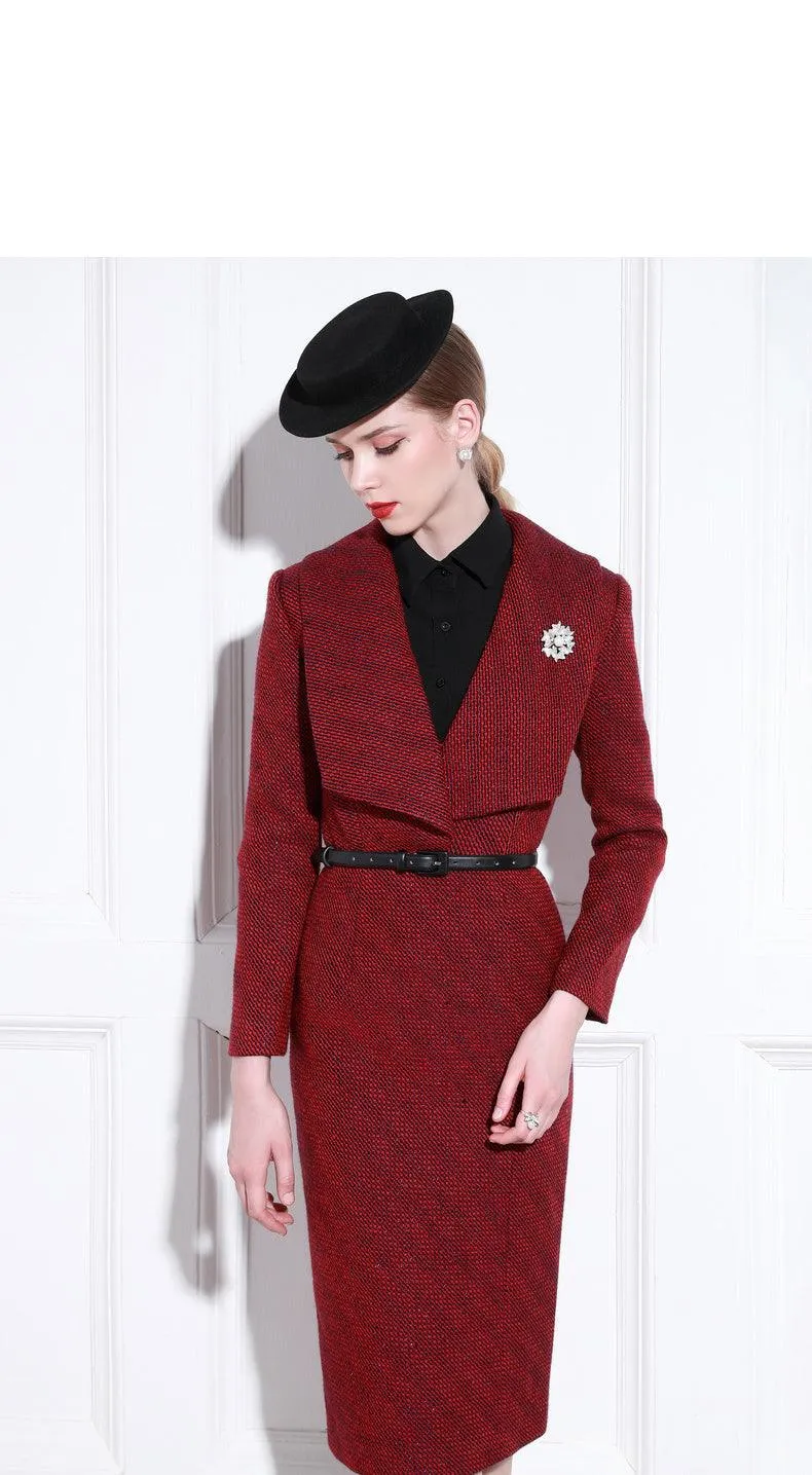 High End Tweed Temperament Banquet Dress