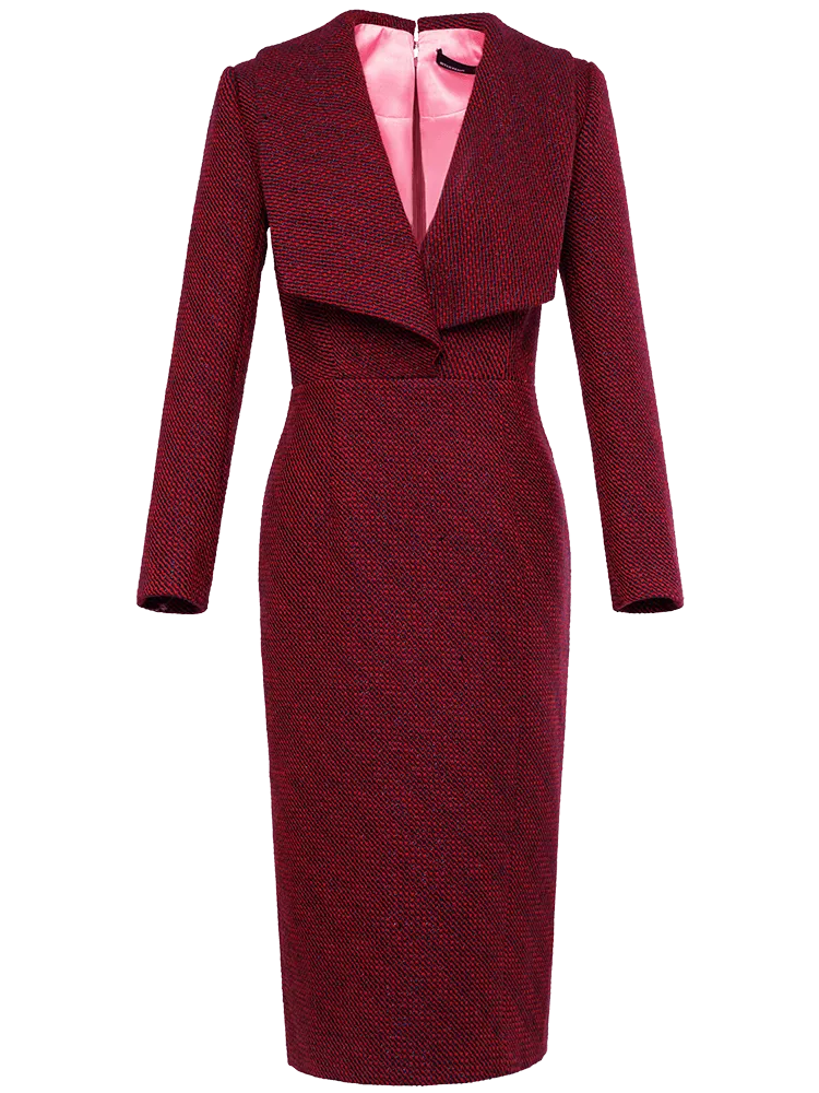 High End Tweed Temperament Banquet Dress