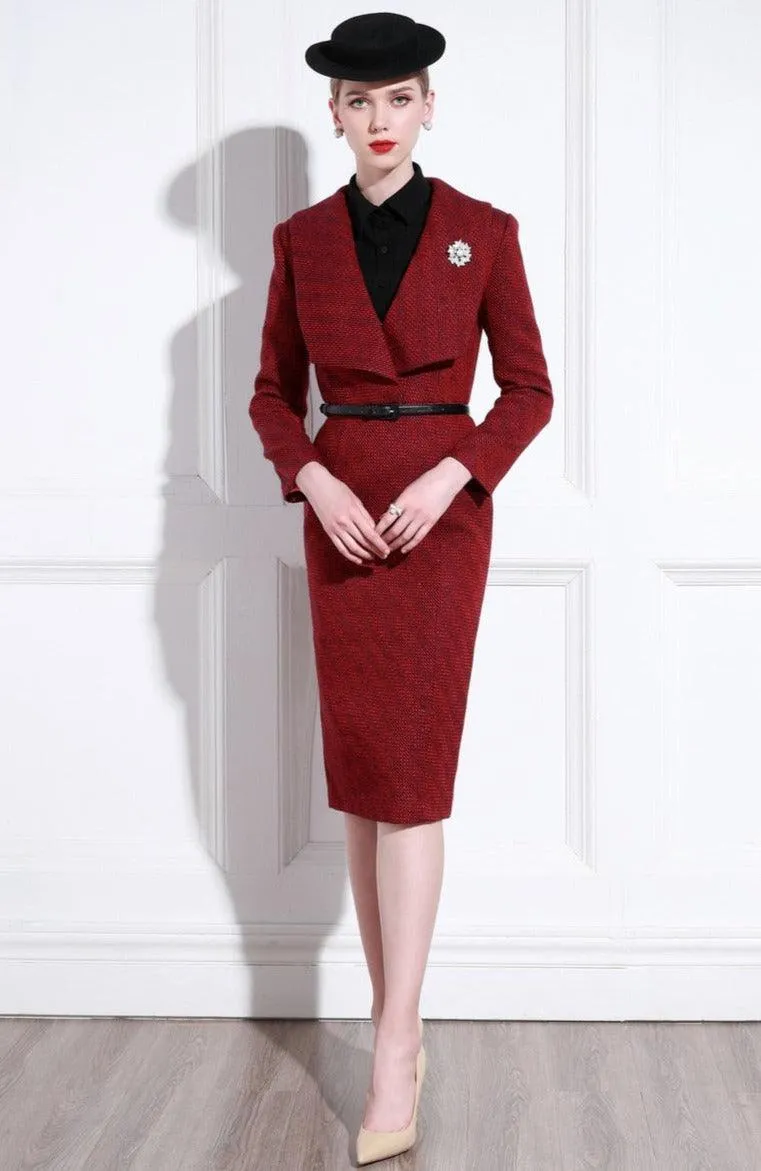 High End Tweed Temperament Banquet Dress