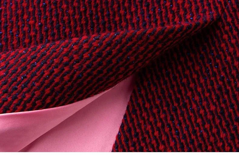 High End Tweed Temperament Banquet Dress