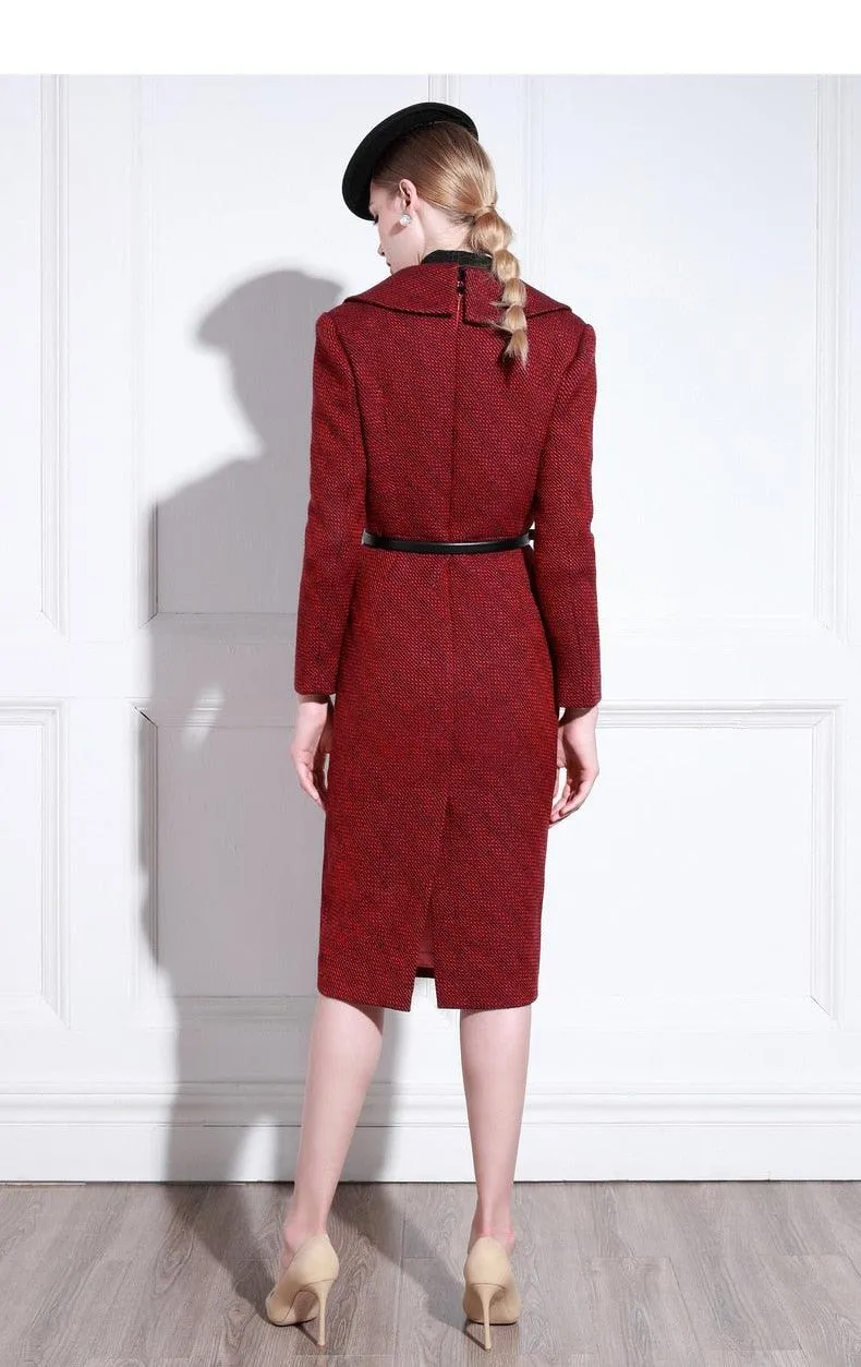High End Tweed Temperament Banquet Dress