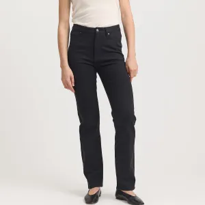 High Rise Straight Jean - Black