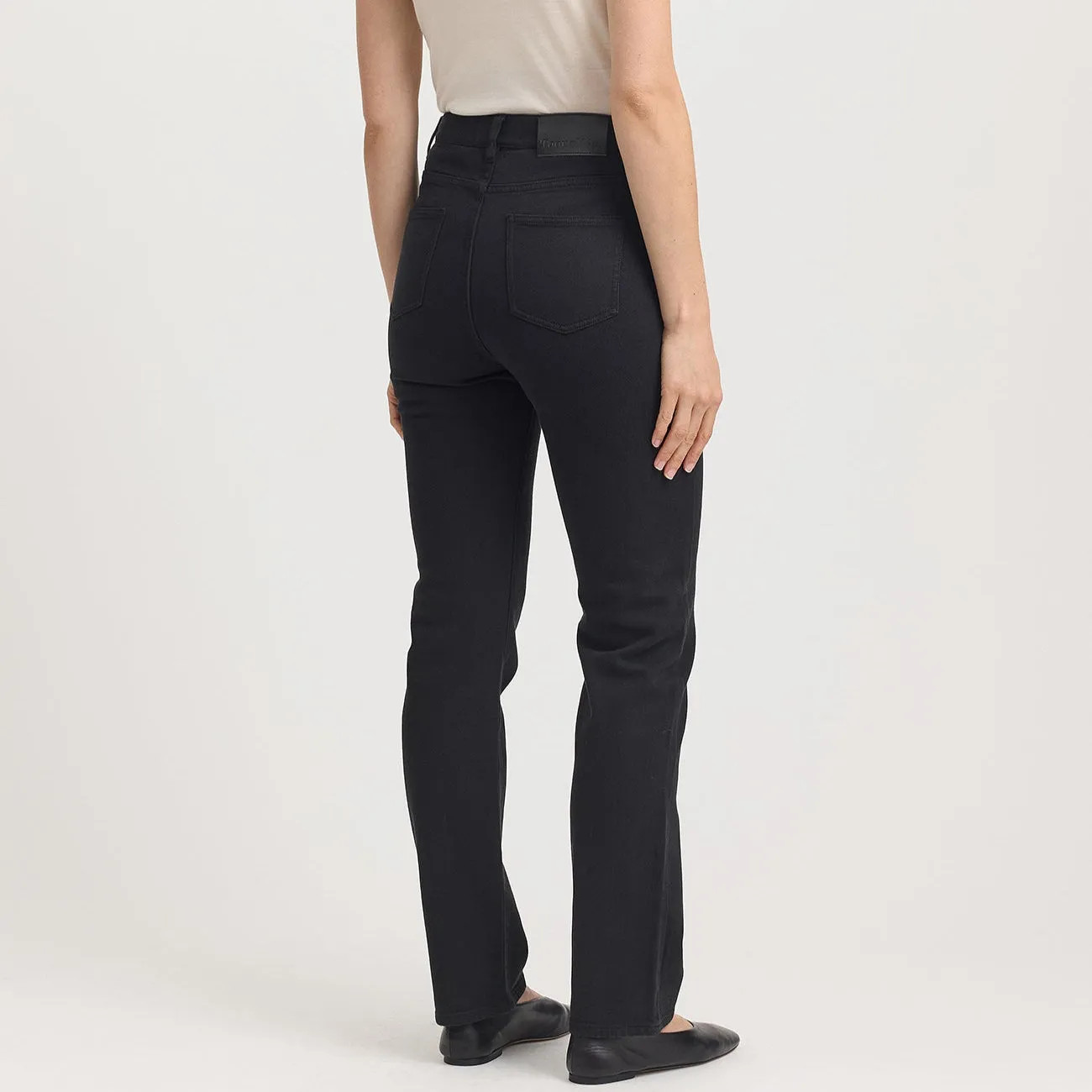 High Rise Straight Jean - Black