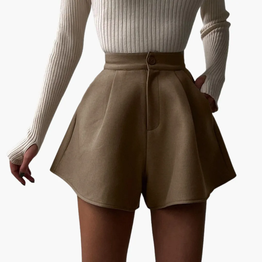 High Waist Pleated Wide Leg Skirts - Women's A-Line Summer