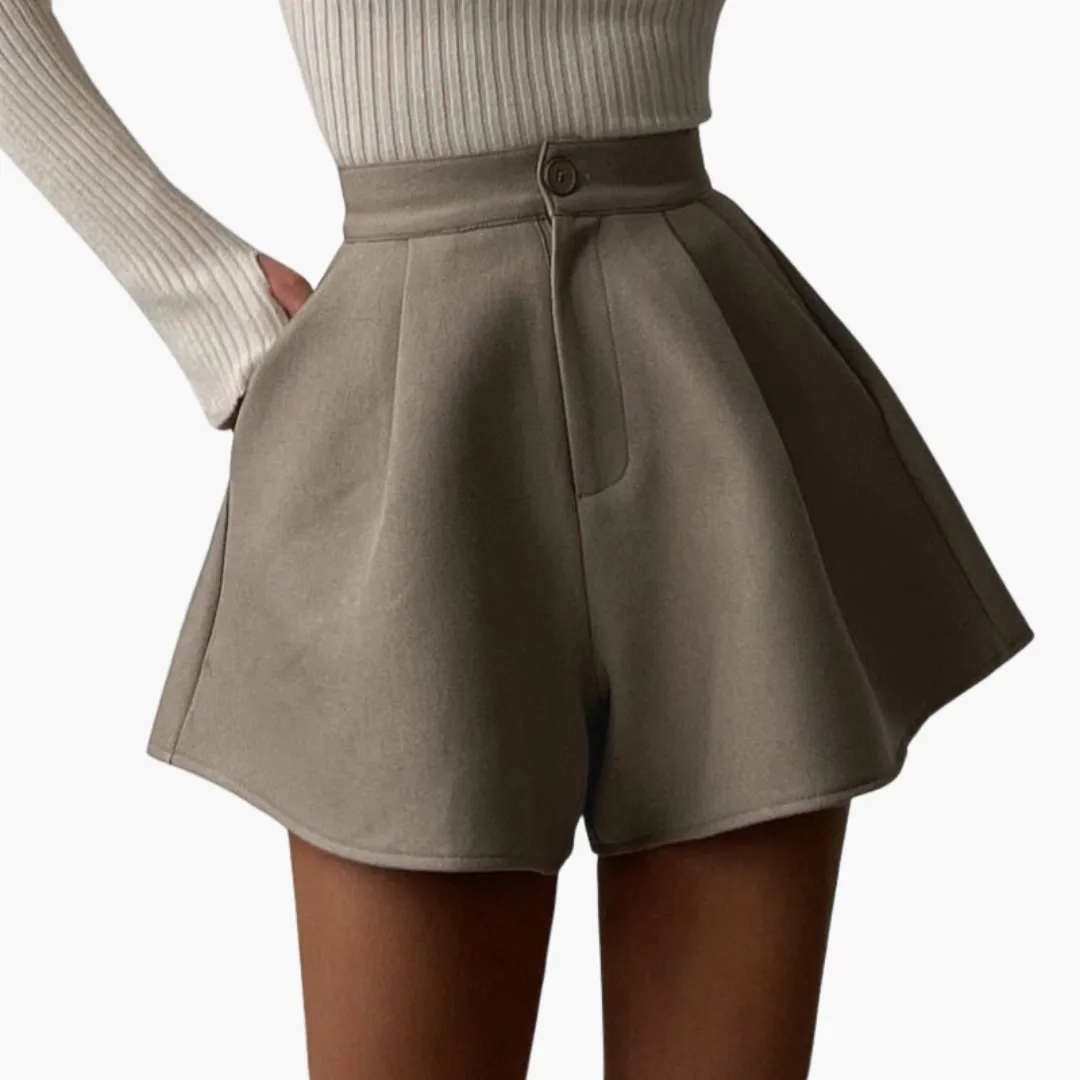 High Waist Pleated Wide Leg Skirts - Women's A-Line Summer