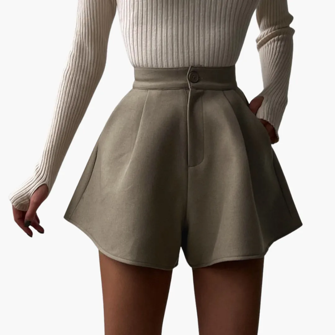 High Waist Pleated Wide Leg Skirts - Women's A-Line Summer