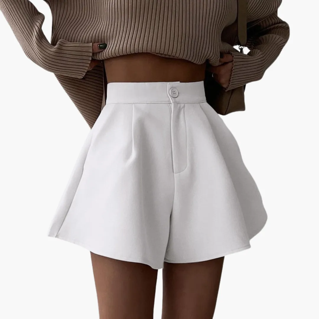High Waist Pleated Wide Leg Skirts - Women's A-Line Summer