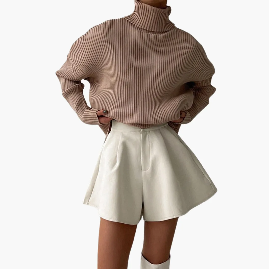 High Waist Pleated Wide Leg Skirts - Women's A-Line Summer