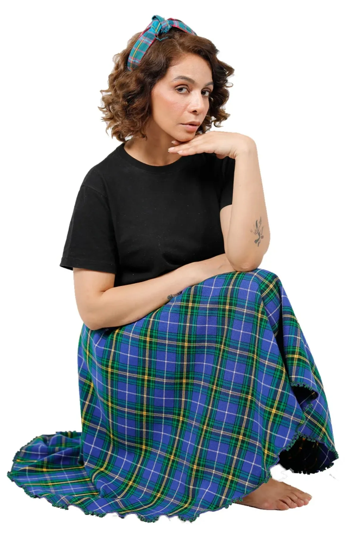 Highland Grace Women's Flared Plaid Skirt
