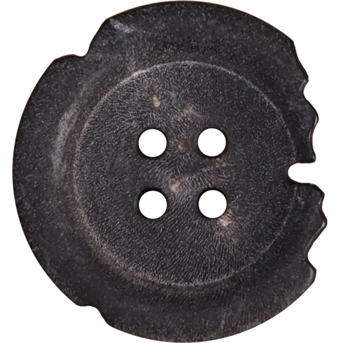 Irregular Ruins Style Frosted Teeth-Patterned Natural Horn Buttons 12pcs
