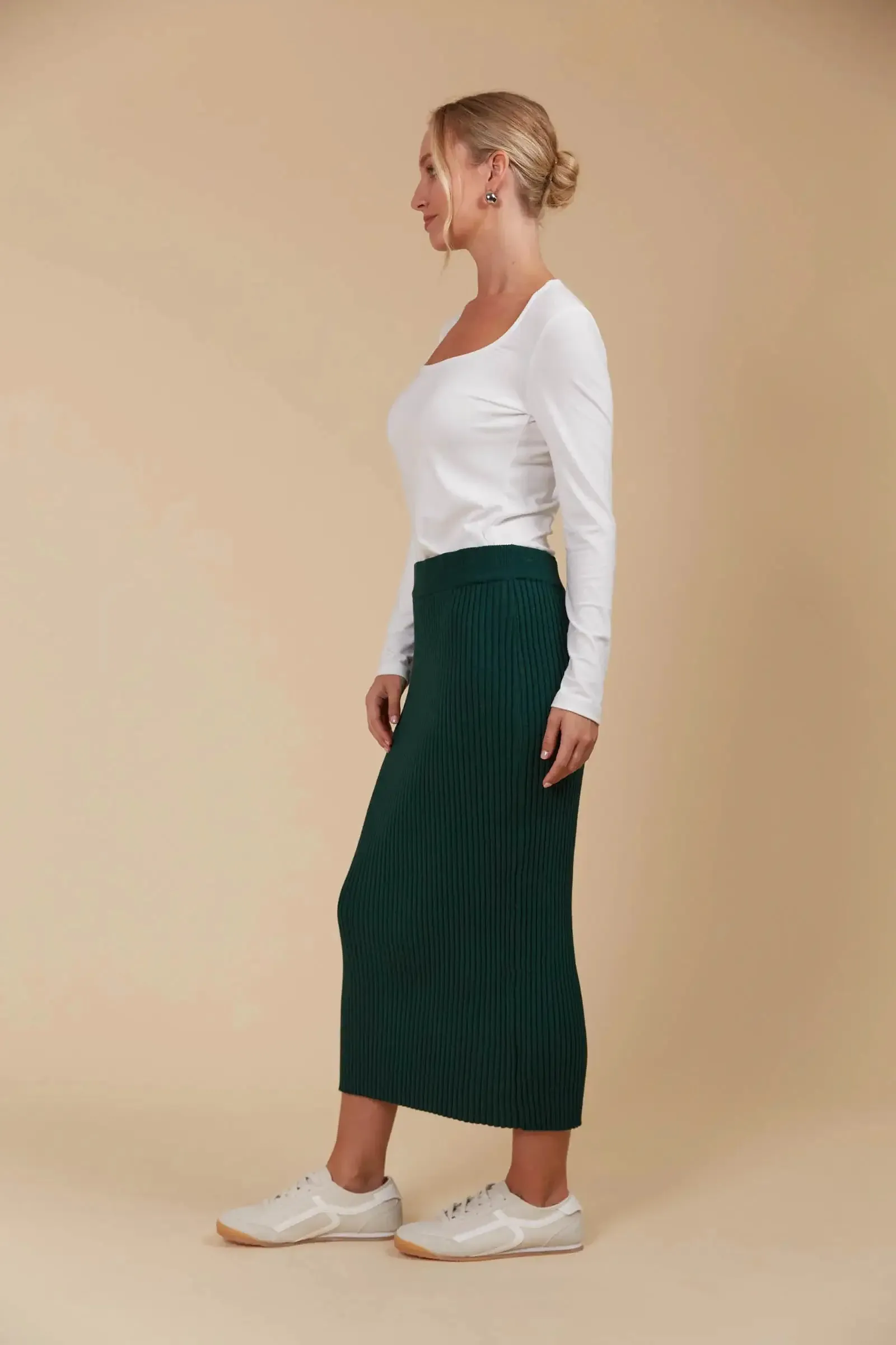 Isle of Mine Juno Knit Skirt - Pine