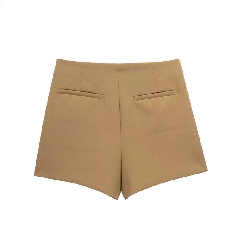 JazzHer Ladies Fashion High Waist Shorts Skirts Woman Spring Summer Asymmetric Shorts Skirts Black Mini Skirt Shorts Woman Shorts Female