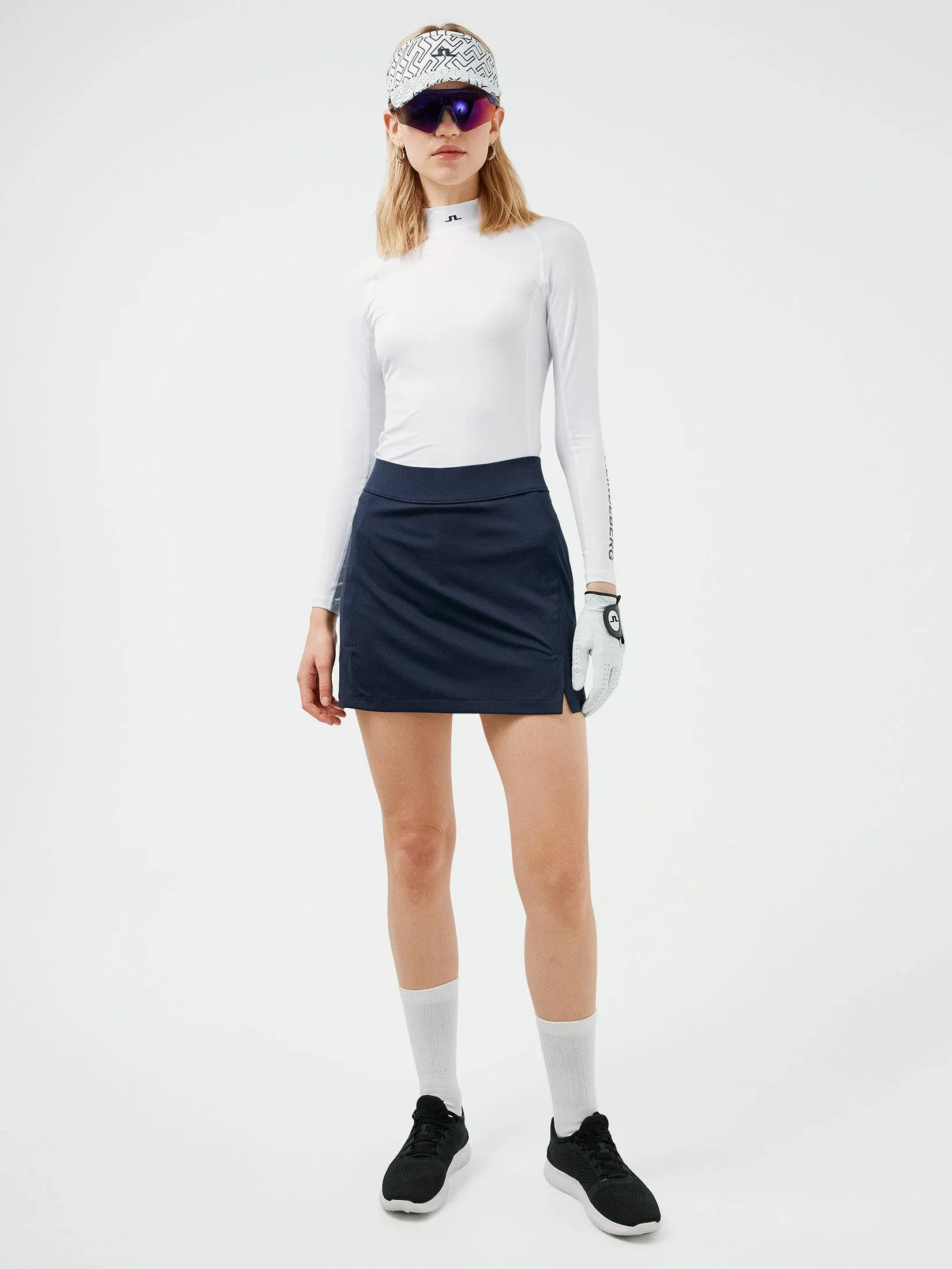 J.Lindeberg Womens Amelie Mid Golf Skirt  - JL NAVY