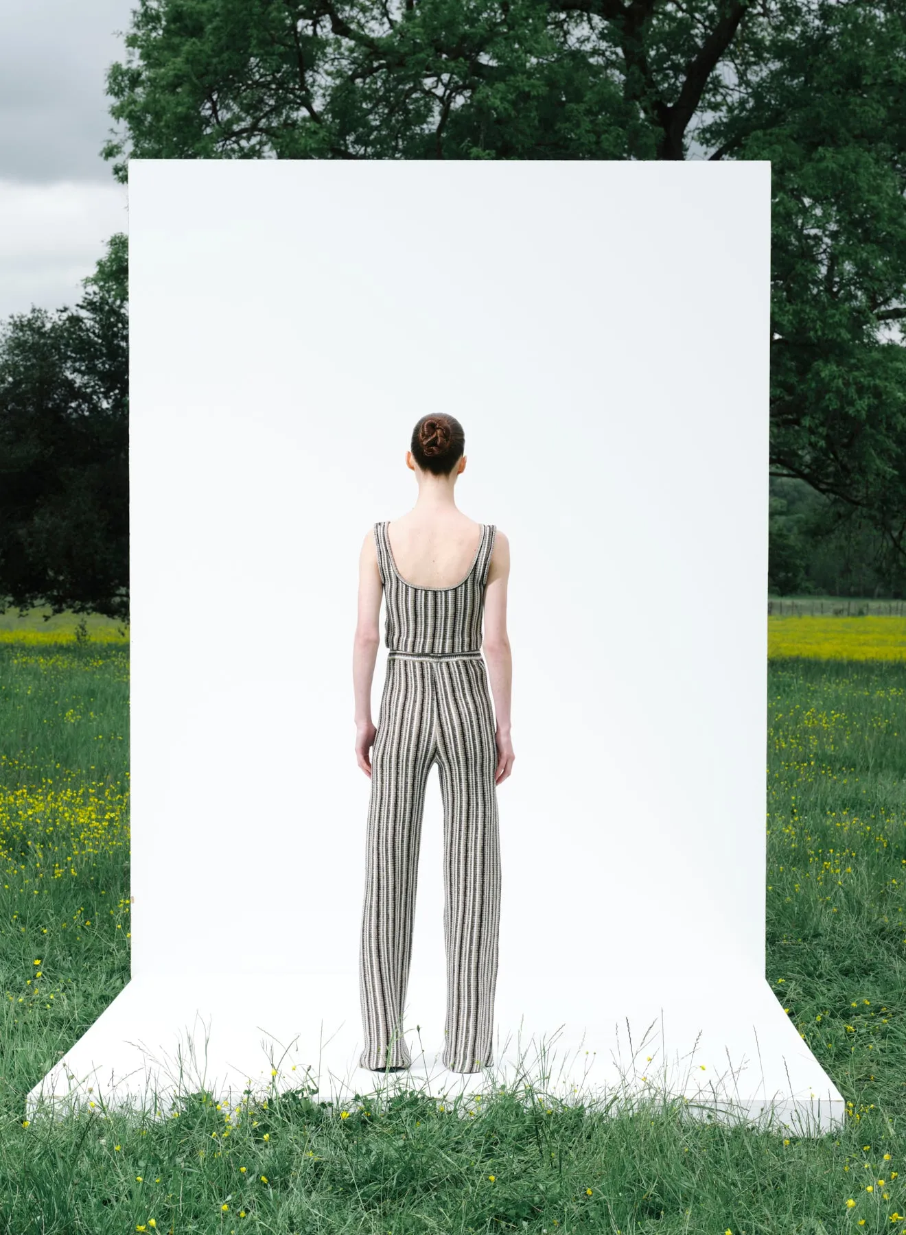 Juniper Striped Wool Wide Leg Pants