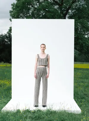 Juniper Striped Wool Wide Leg Pants
