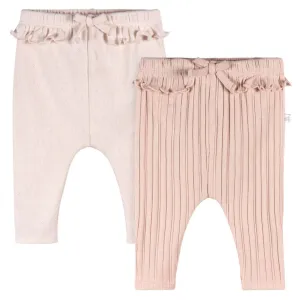Just Born 2 Pack Pants - Pink