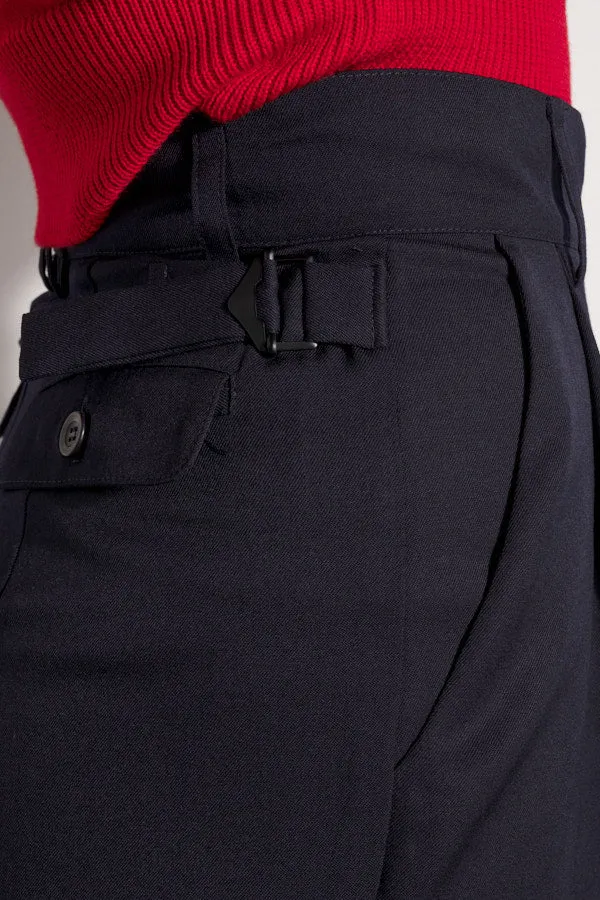 Kate Navy Japanese Twill Wool Pants