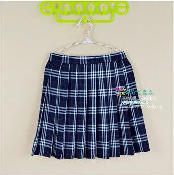 Kawaii Campus style Women's Uniforms Skirt For Women Students High High waist Plaid pleated skirts