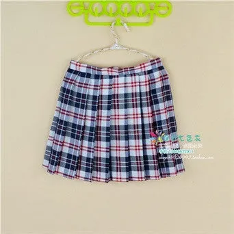 Kawaii Campus style Women's Uniforms Skirt For Women Students High High waist Plaid pleated skirts