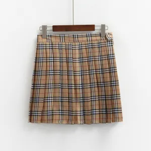 Kawaii Campus style Women's Uniforms Skirt For Women Students High High waist Plaid pleated skirts
