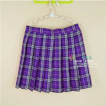Kawaii Campus style Women's Uniforms Skirt For Women Students High High waist Plaid pleated skirts