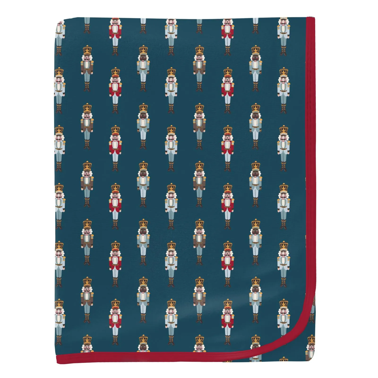 Kickee Pants Peacock Nutcrackers Print Swaddling Blanket