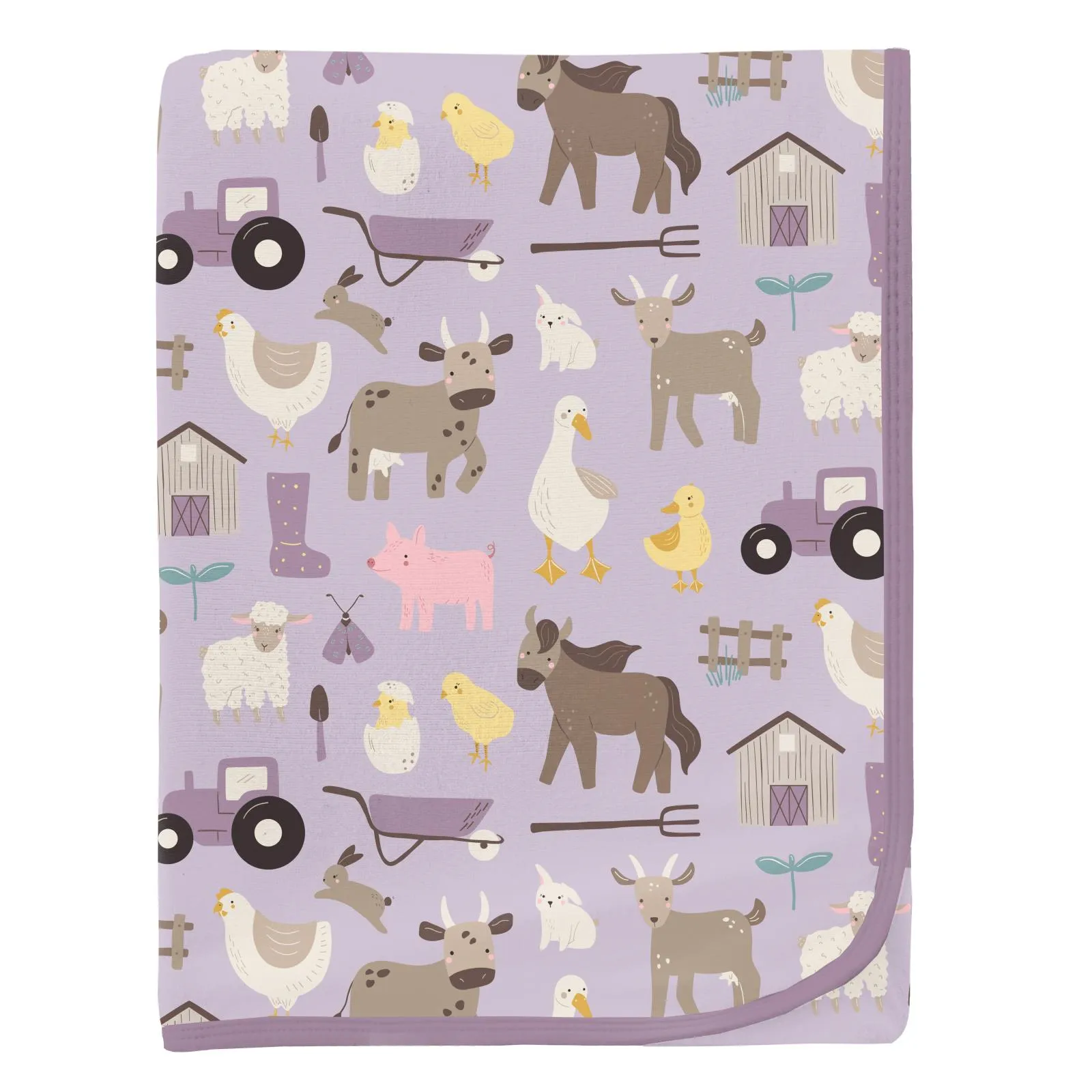 Kickee Pants Swaddling Blanket- Thistle Morning on the Farm