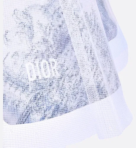 Kid's Short Flared Skirt • Ivory Technical Fabric with Blue Toile de Jouy Paris Print and Ivory Tulle