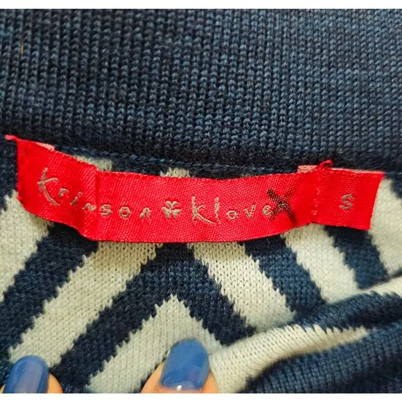Krimson Klover Sm Merino Wool blend Soft short flared ZigZag Skirts Warm Stylish
