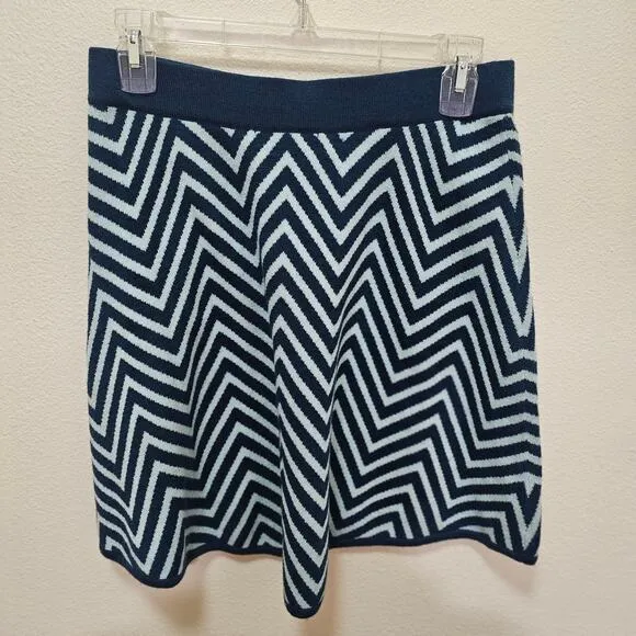 Krimson Klover Sm Merino Wool blend Soft short flared ZigZag Skirts Warm Stylish