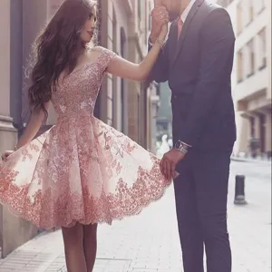 Lace off shoulder floral prints elegant junior formal homecoming prom gown dress,BDY0148