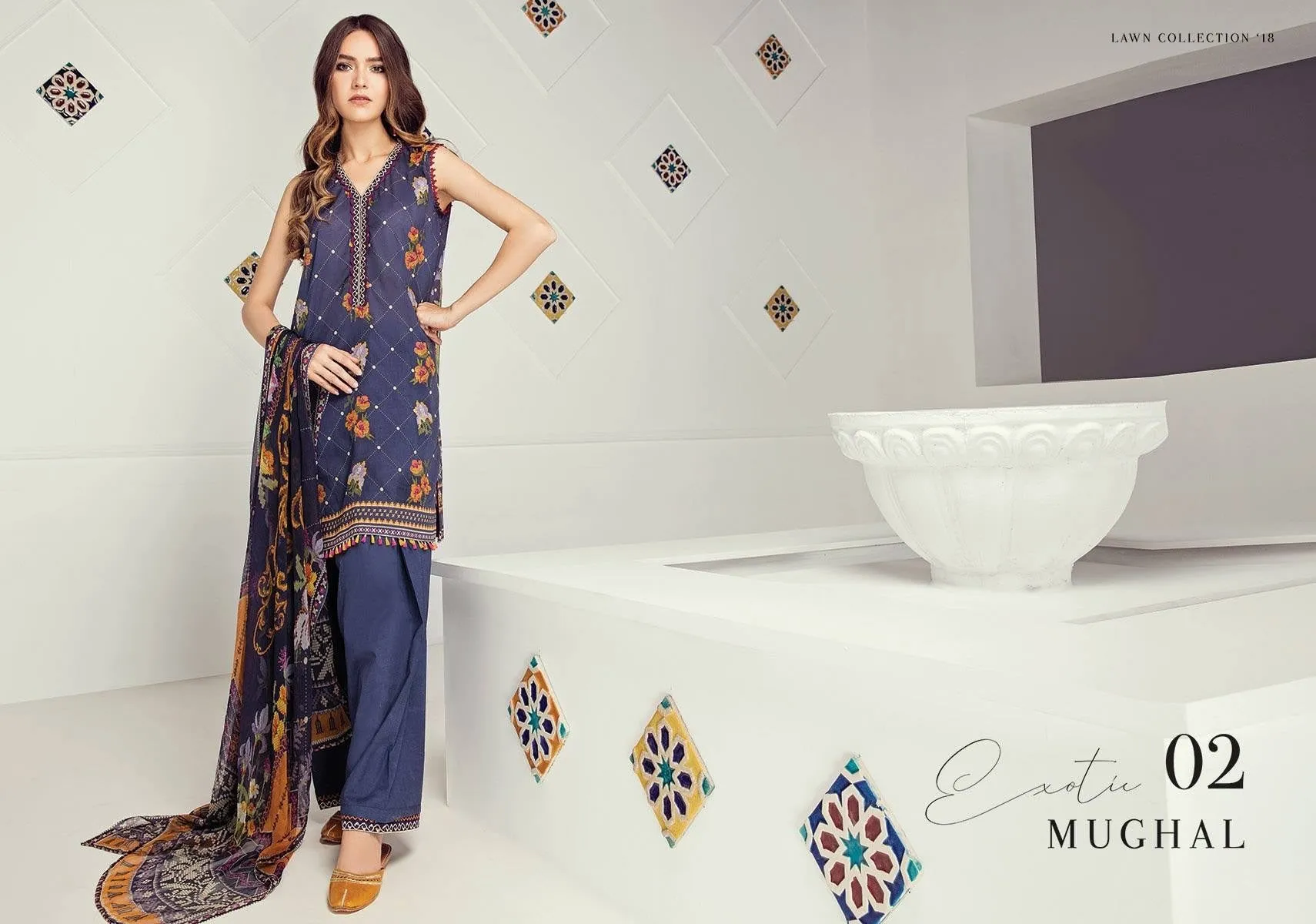 Lawn dress by fuchia Model#L 1506