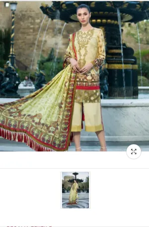 Lawn dress by honey waqar Model# L 1539