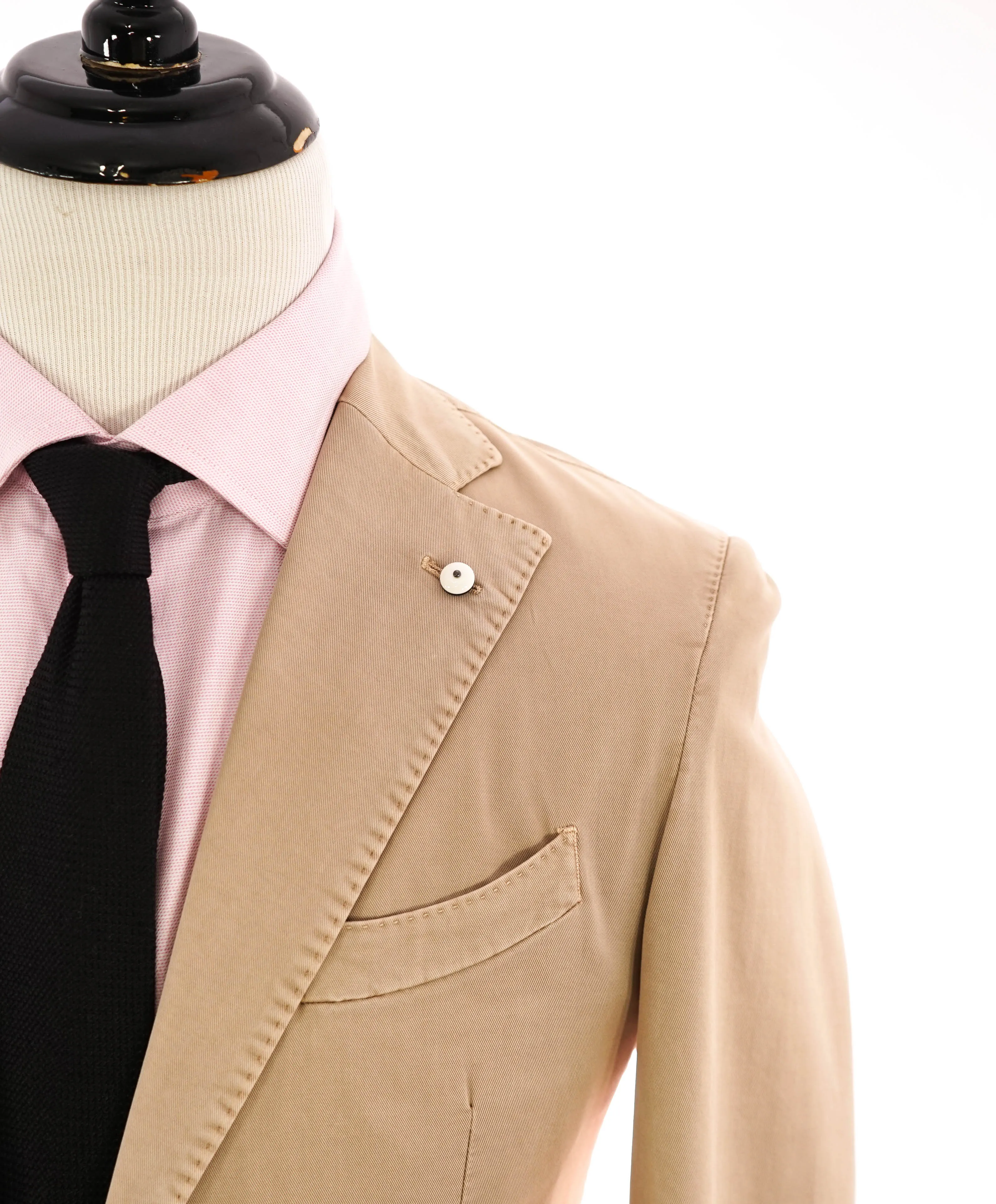 L.B.M. 1911 - Luigi Bianchi COTTON Camel MOP Unlined Suit - 38R