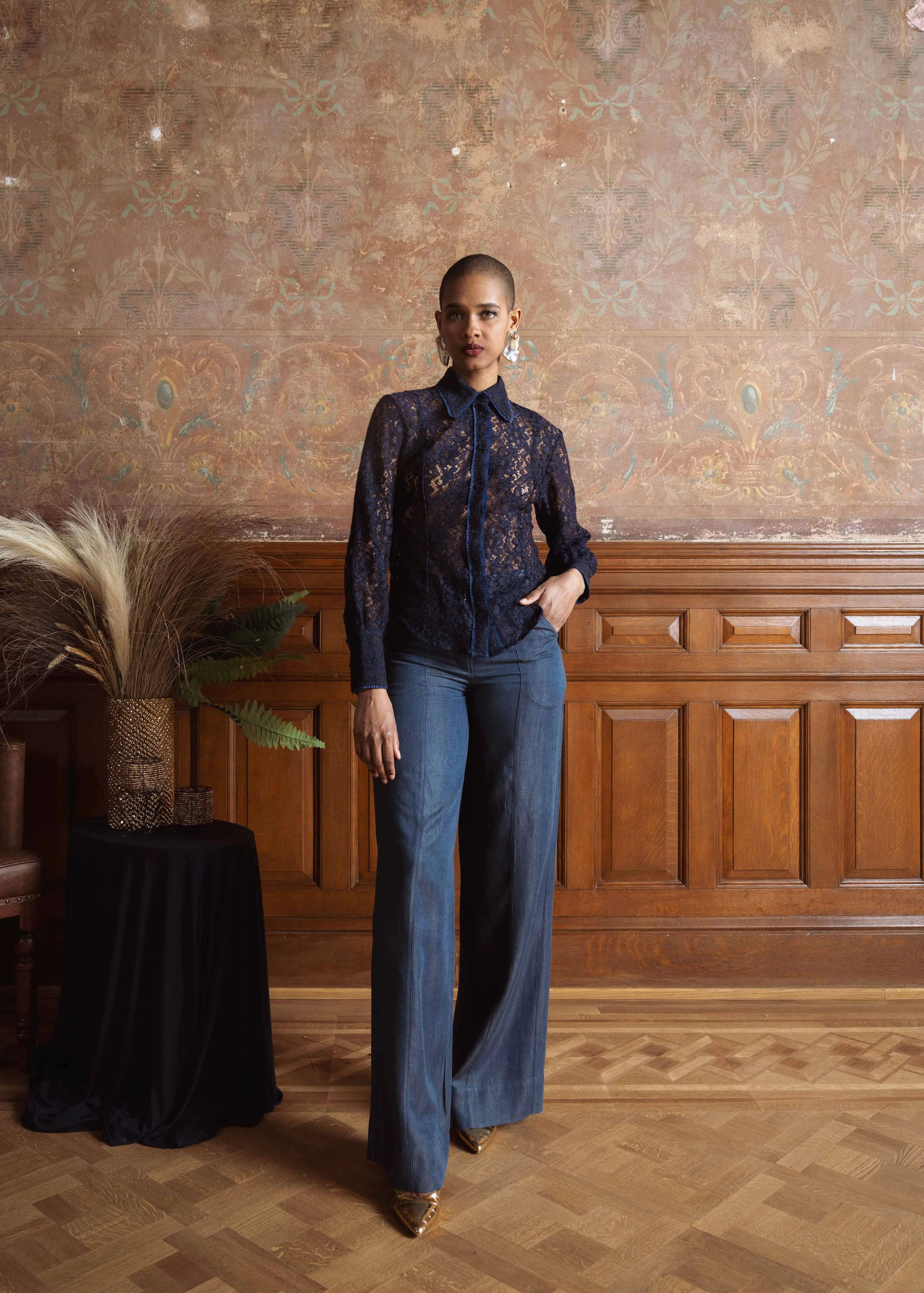 Lily Lace Button Front Shirt